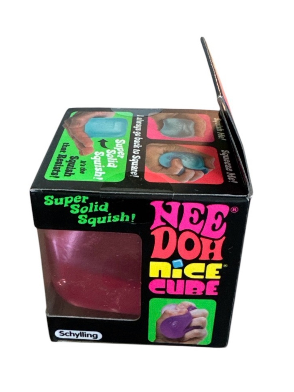 Schylling Nee Doh Nice Cube Super Solid Squishy Stress Sensory Toy Pink New - Picture 4 of 7